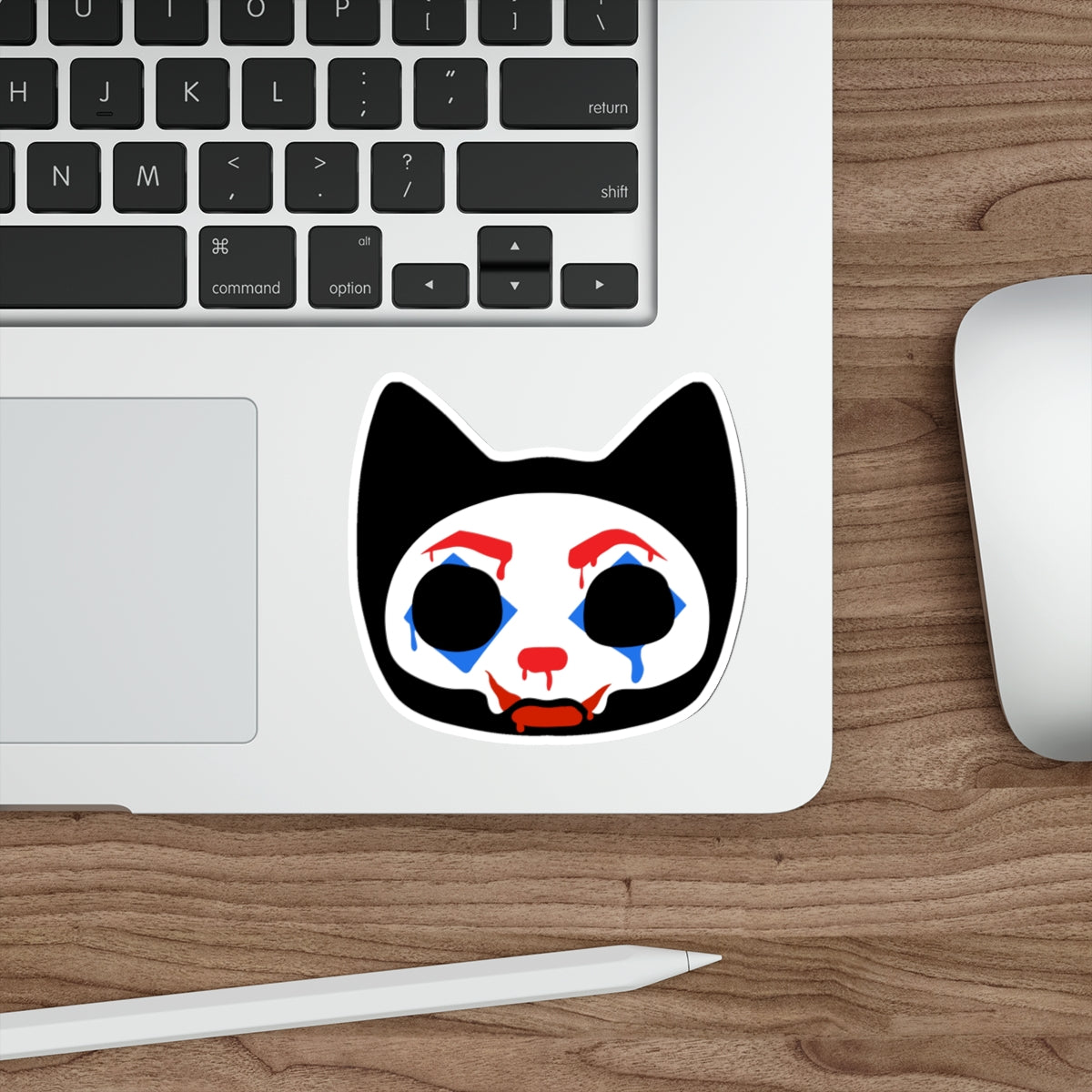 Clown Kitty Sticker